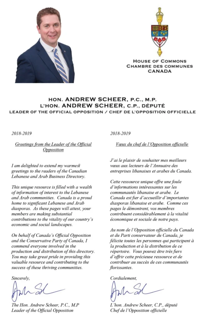 Hon. Andrew Scheer, Leader Of The Official Opposition Hon.